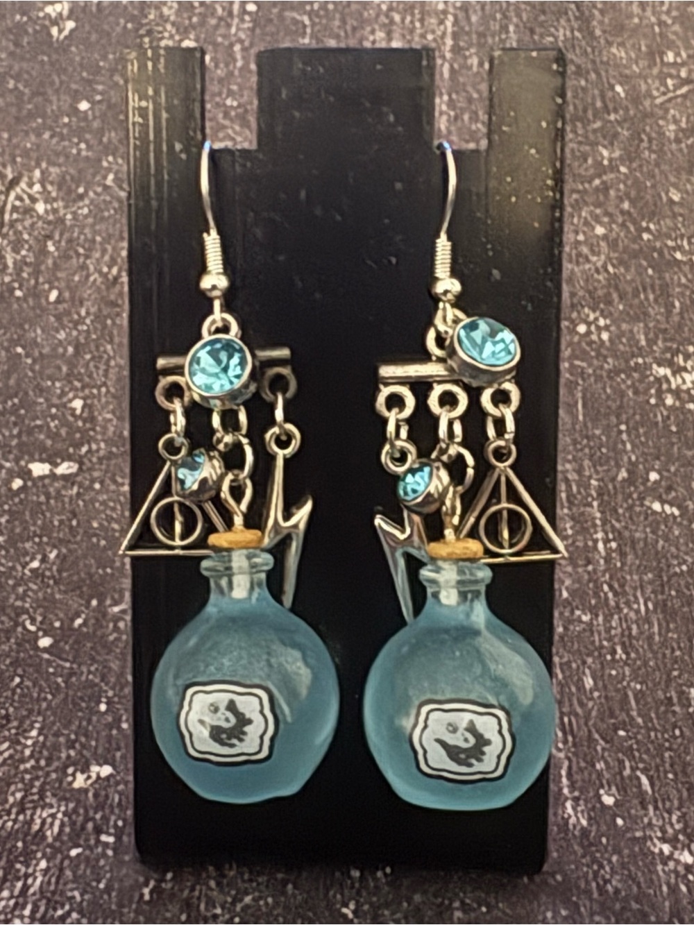Harry Potter wolfsbane Potion Bottle Dangle Earrings